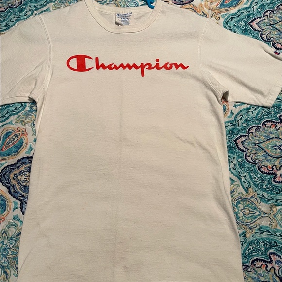 Champion Logo Short Sleeve Tee Shirt - Picture 1 of 4